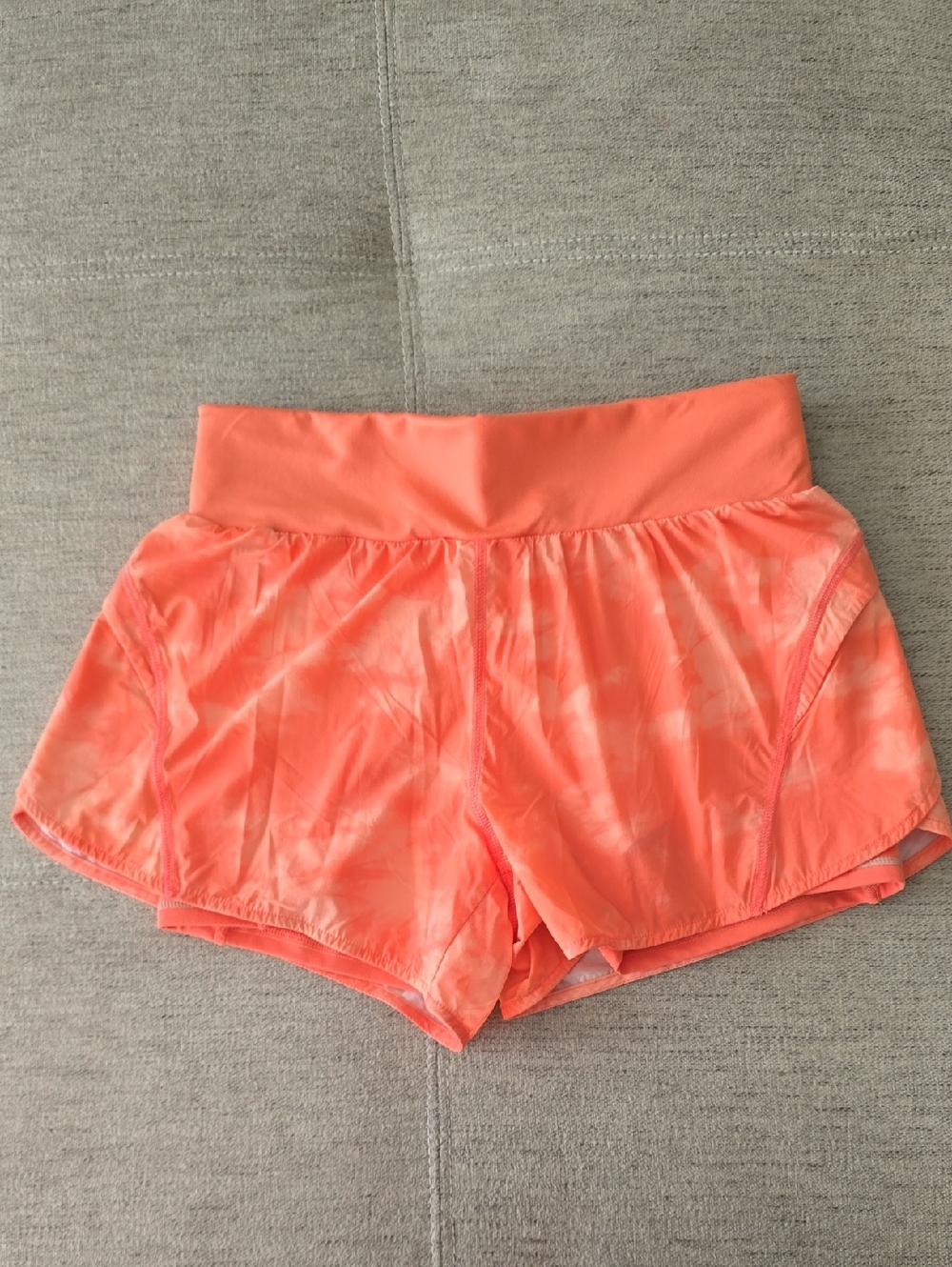 Fabletics Tiedye Orange Running Shorts Sz S